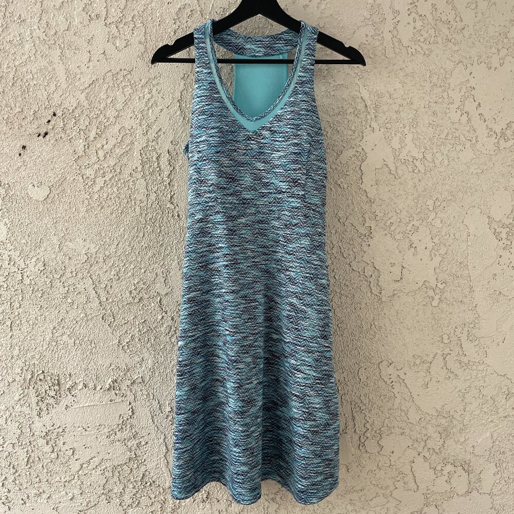 MPG Sport Blue Space Dye Tennis Dress Pockets Tenniscore Pickleball